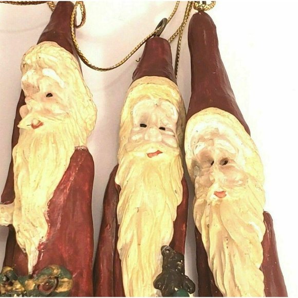 Santa Icicle Pencil Ornaments Skinny Christmas Resin 6.5"  Midwest of Cannon NEW - Picture 3 of 7